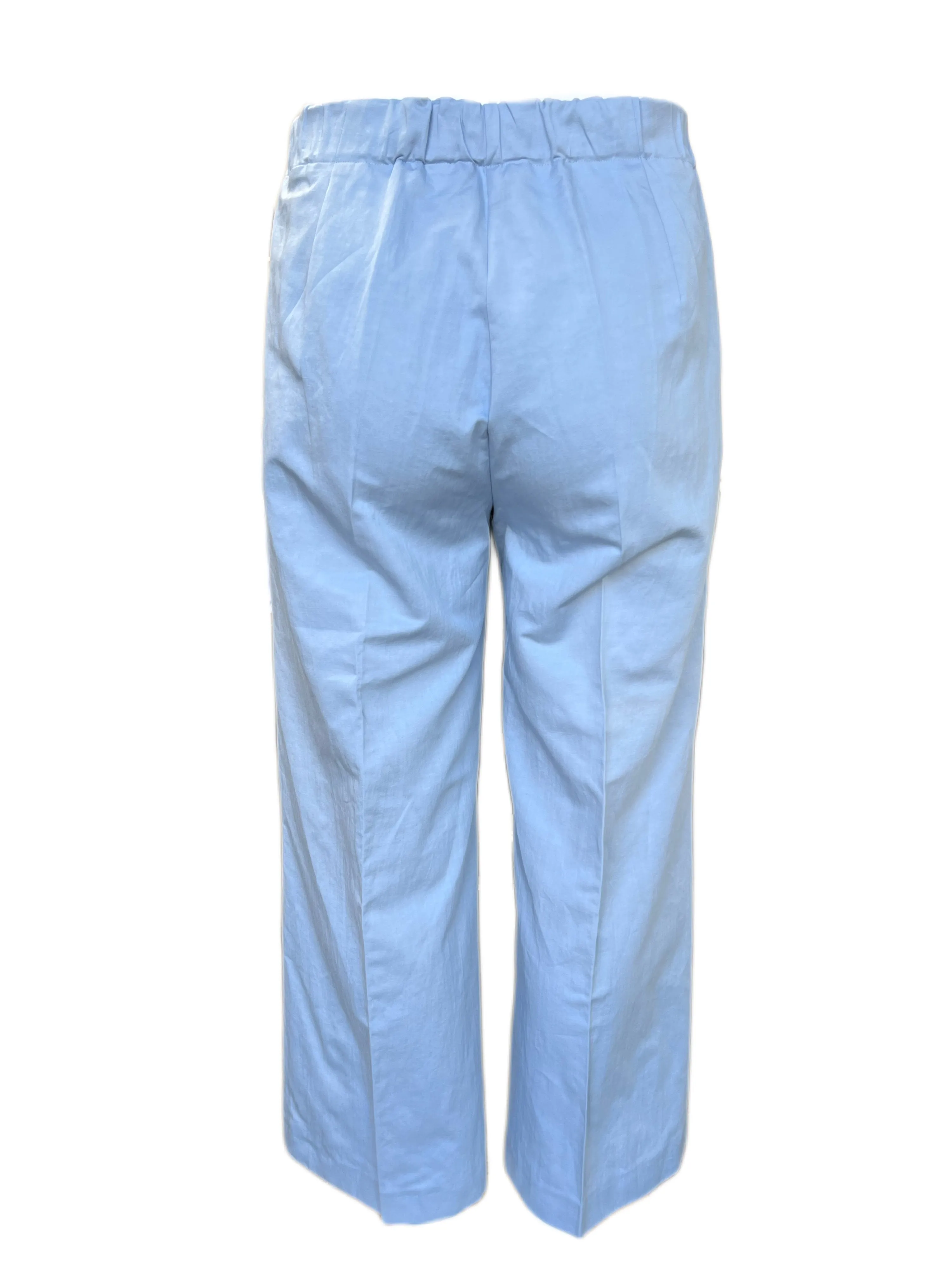 Marina Rinaldi Women's Light Blue Rio Mid Rise Wide Leg Pants NWT