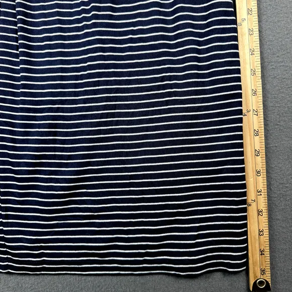 MARINE LAYER Striped Lexi Rib Daytime Midi Dress Sleeveless Blue White SZ XS