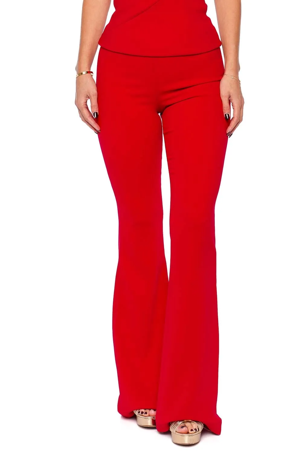 Mattie Stretch Crepe Flare Pant