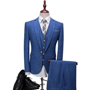 Men's stripend pattern 3 piece suit up to 3XL