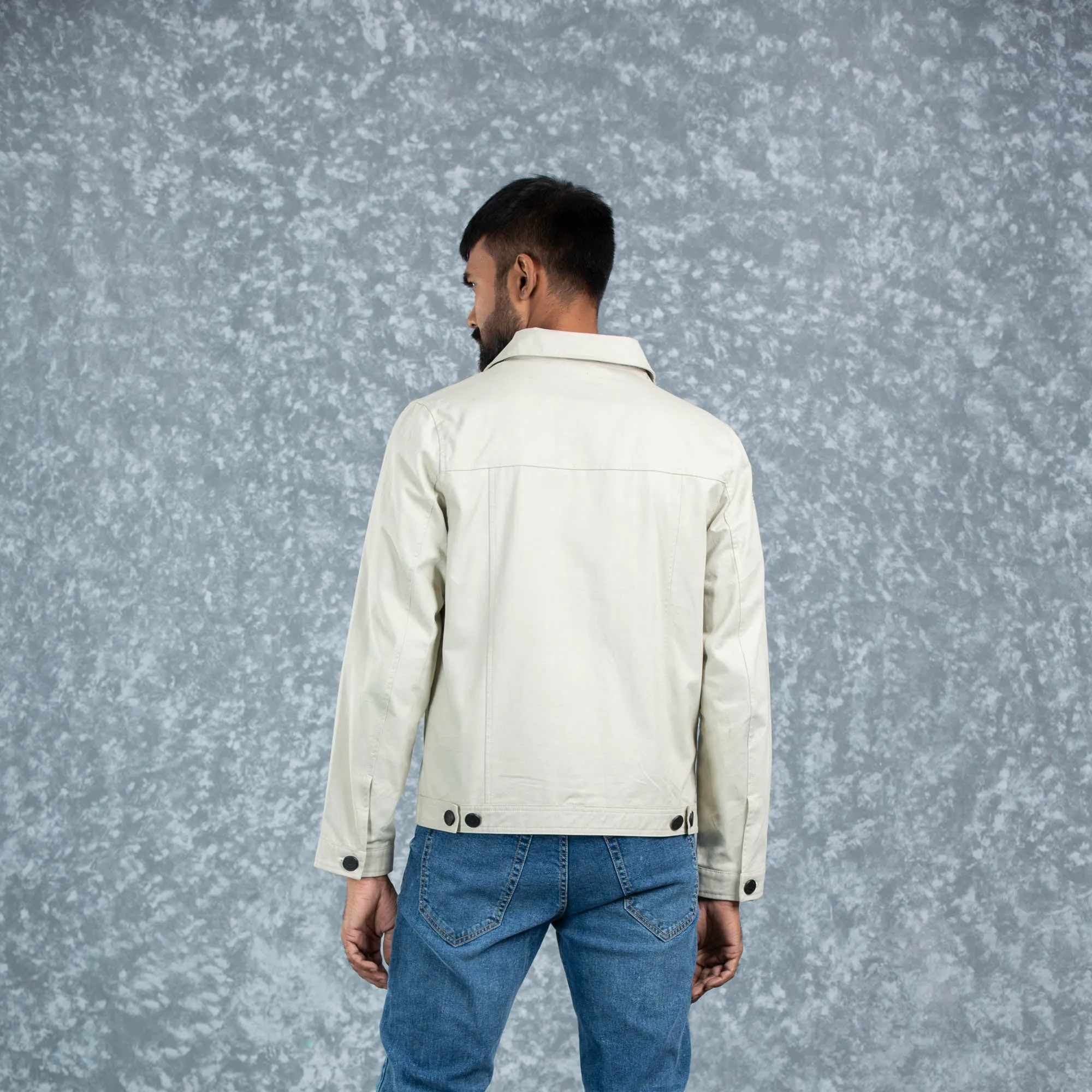 Mens Twill Jacket- Ivory