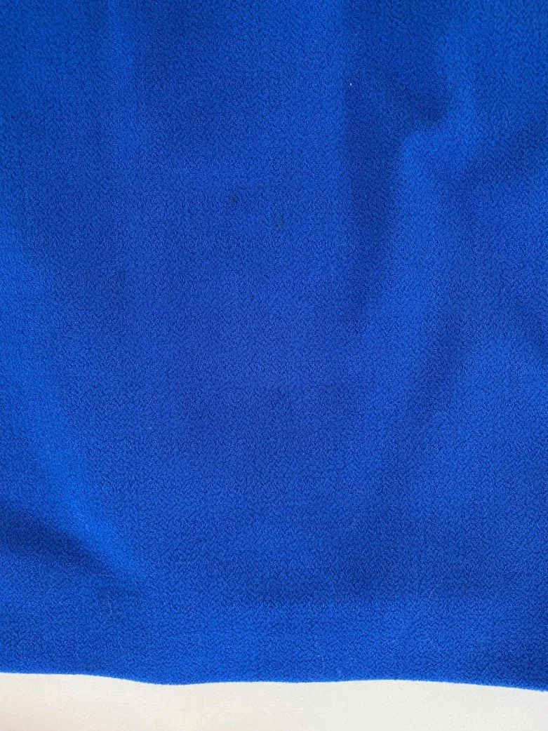 Michael Kors Shift Dress Royal Blue Stretch Wool Crepe Size 6 Short Sleeve