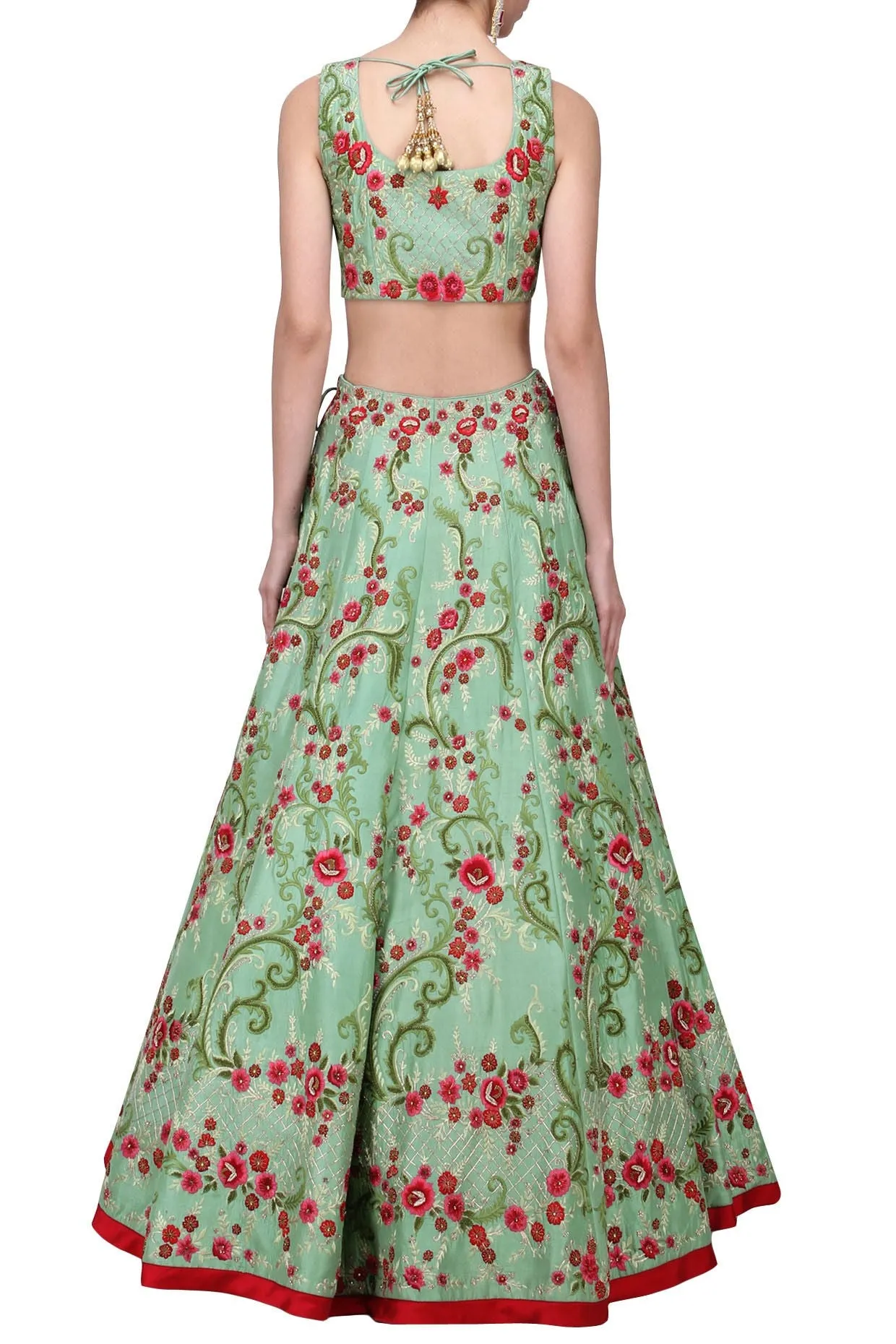 Mint Green Color Lehenga Choli