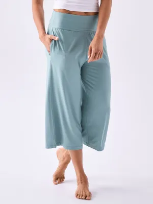 Modal Cropped Wide Leg - Mint