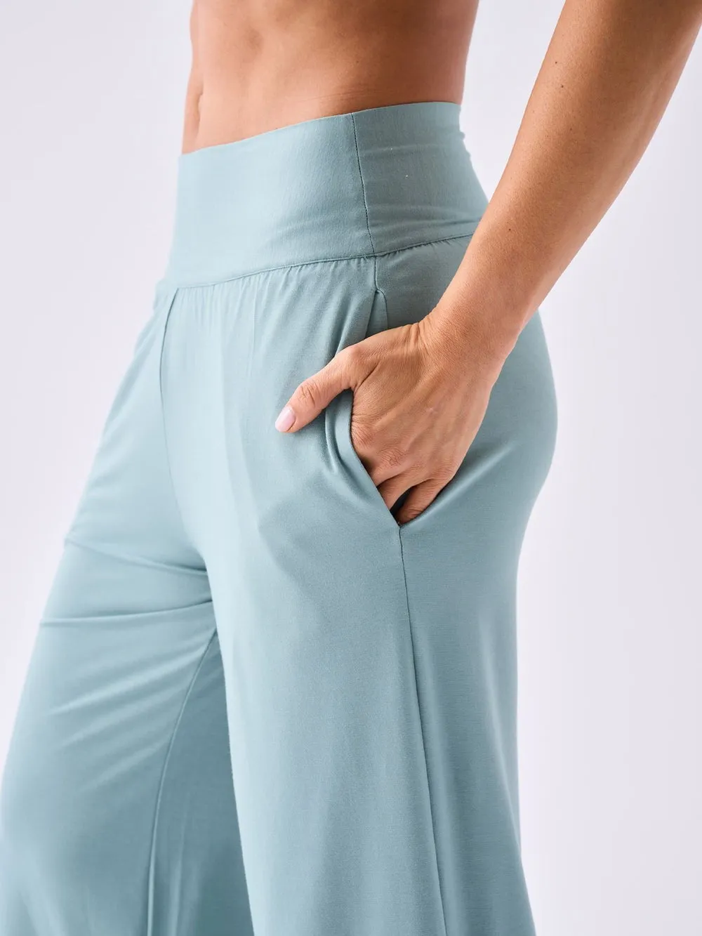 Modal Cropped Wide Leg - Mint