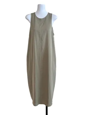 Moss Green Plain Shift Dress LB