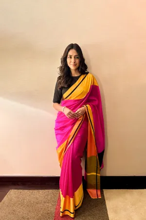 Mrunal Thakur Chanderi Saree
