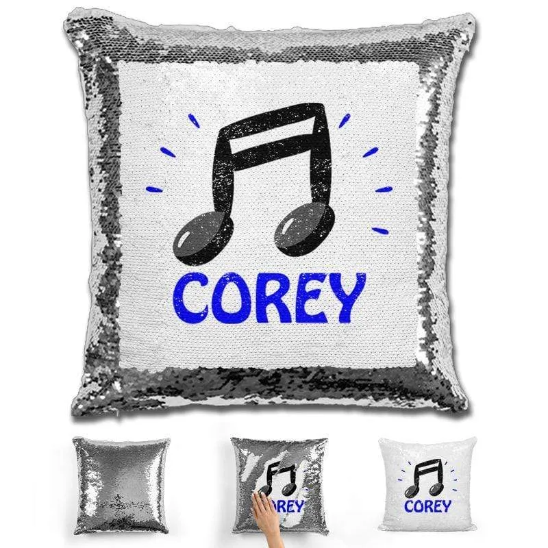 Music Note Personalized Magic Sequin Pillow