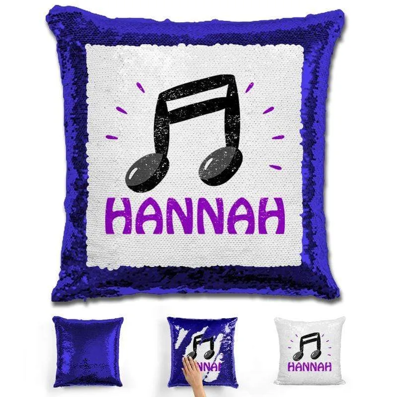 Music Note Personalized Magic Sequin Pillow