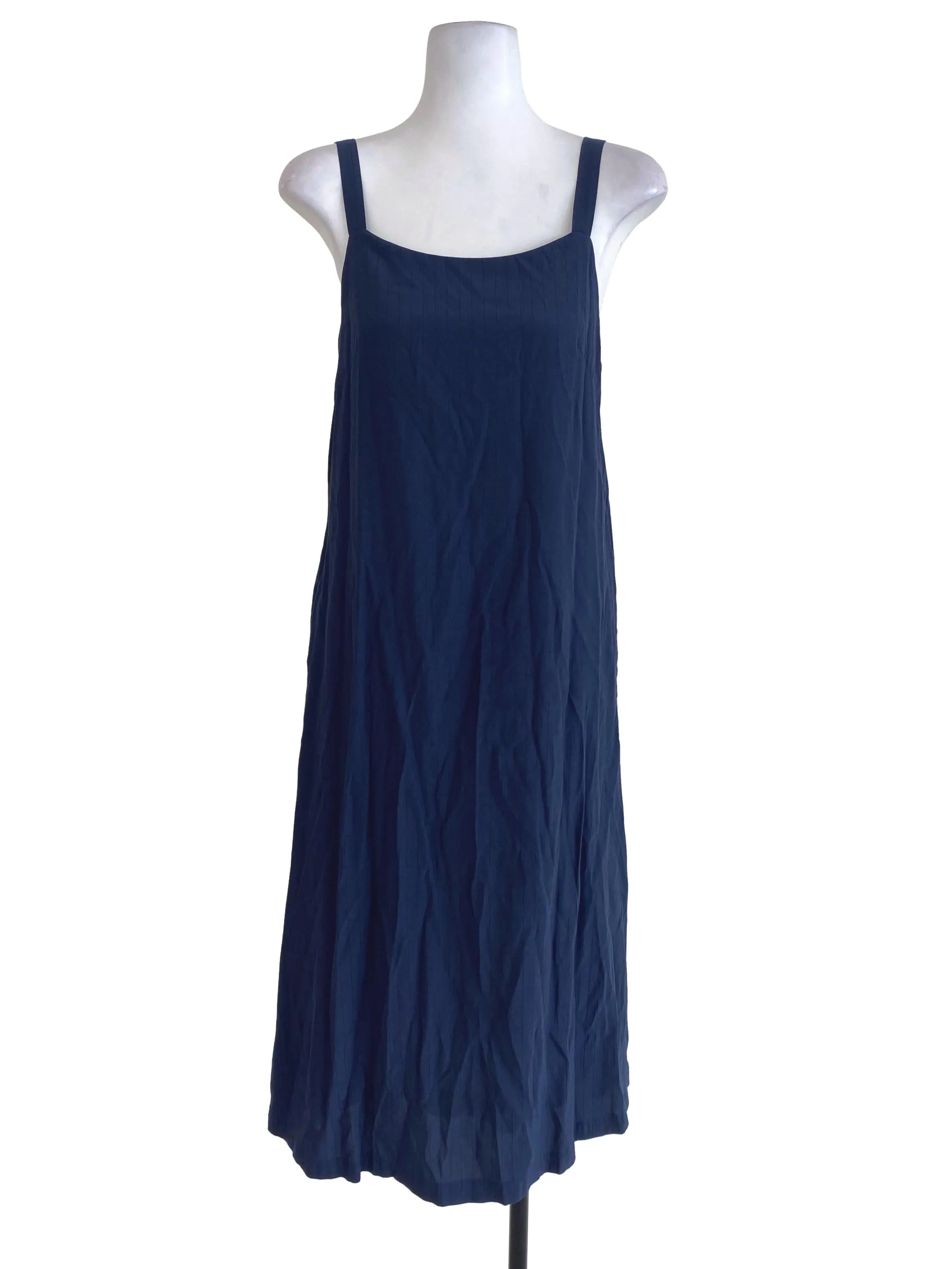 Navy Blue Pinstripe Shift Dress TTR