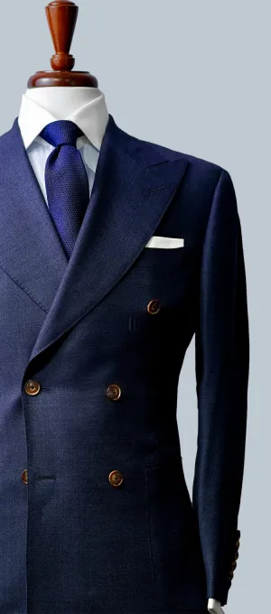 Navy Ticweave Suit
