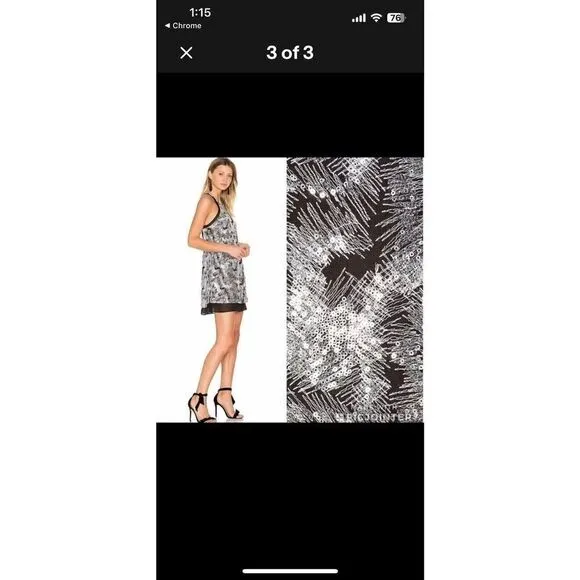 NBD x Revolve Whitney Racerback Sequin Swing Dress New Size Small