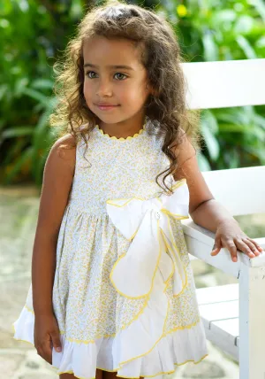 New In Foque Older Girls Lemon Ditsy Dress - Pre Order