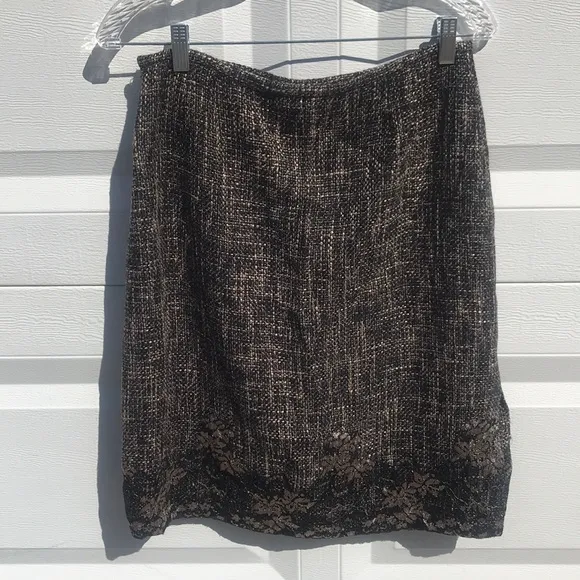 Nine &amp; Company Tow Piece Skirt Set Size 6 Black
