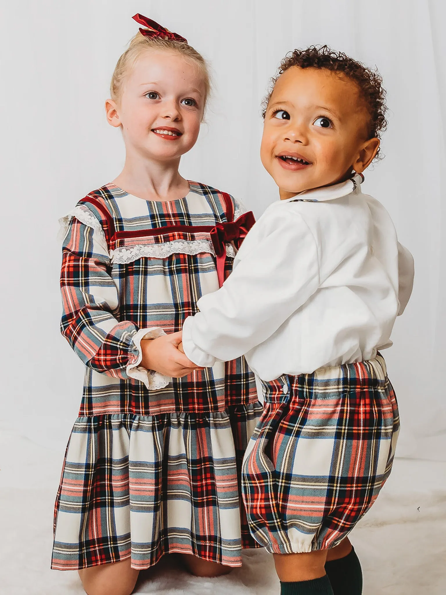 'Noelle' tartan jam pant & shirt set (shorts 3 )