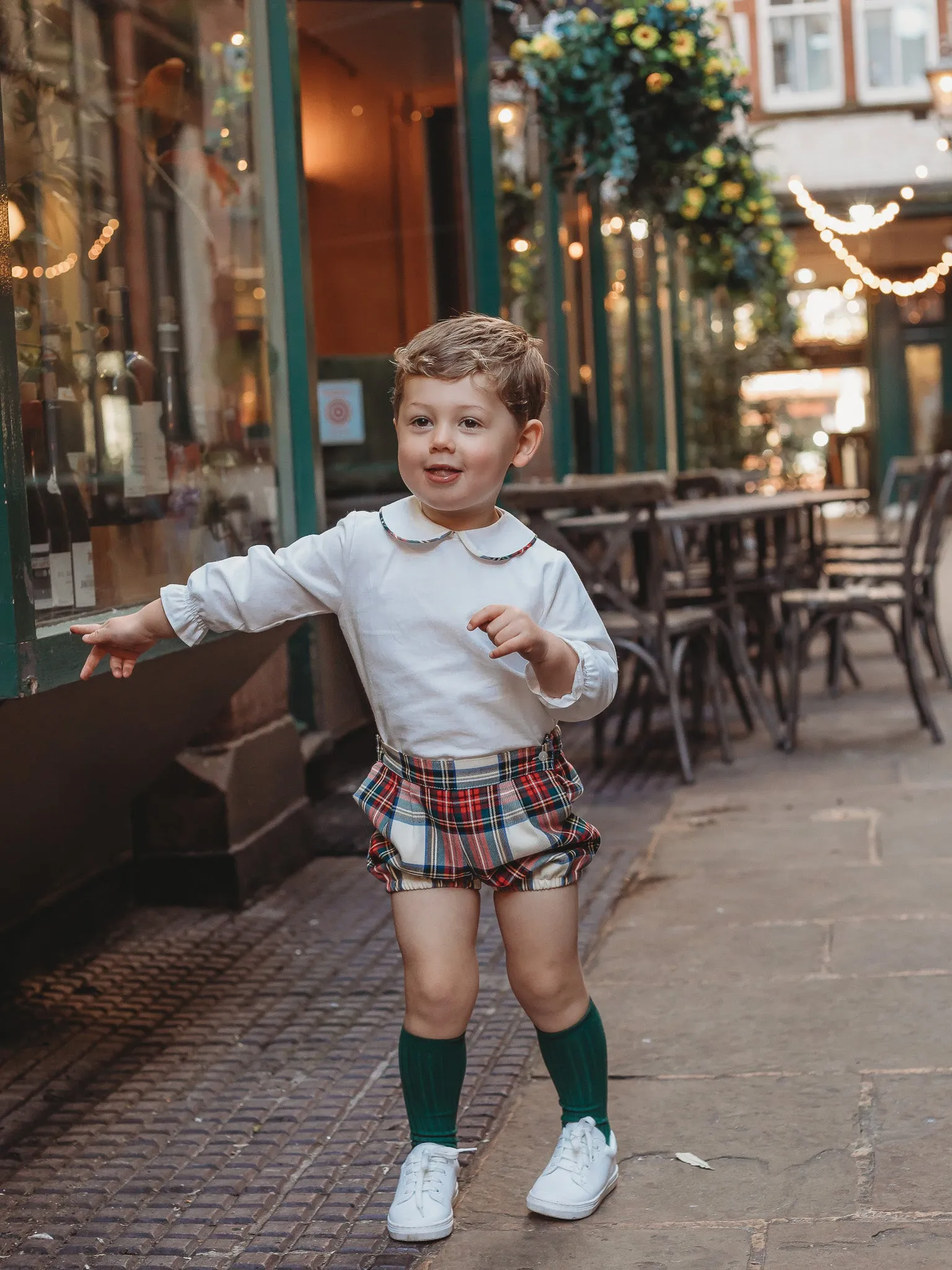 'Noelle' tartan jam pant & shirt set (shorts 3 )