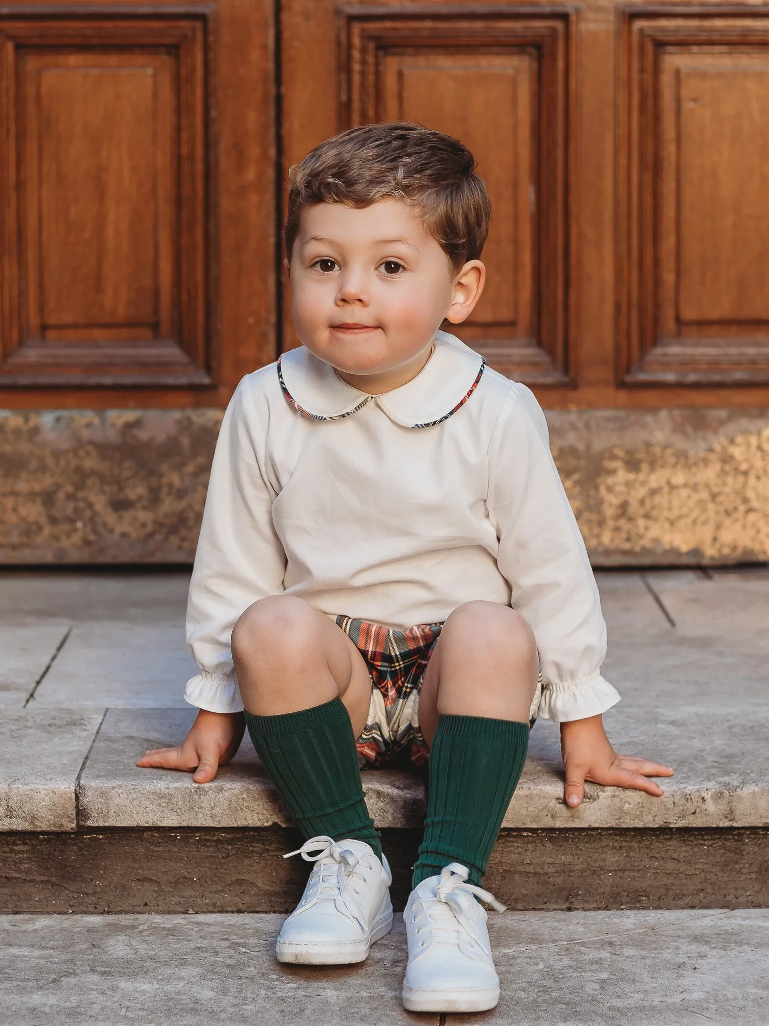 'Noelle' tartan jam pant & shirt set (shorts 3 )