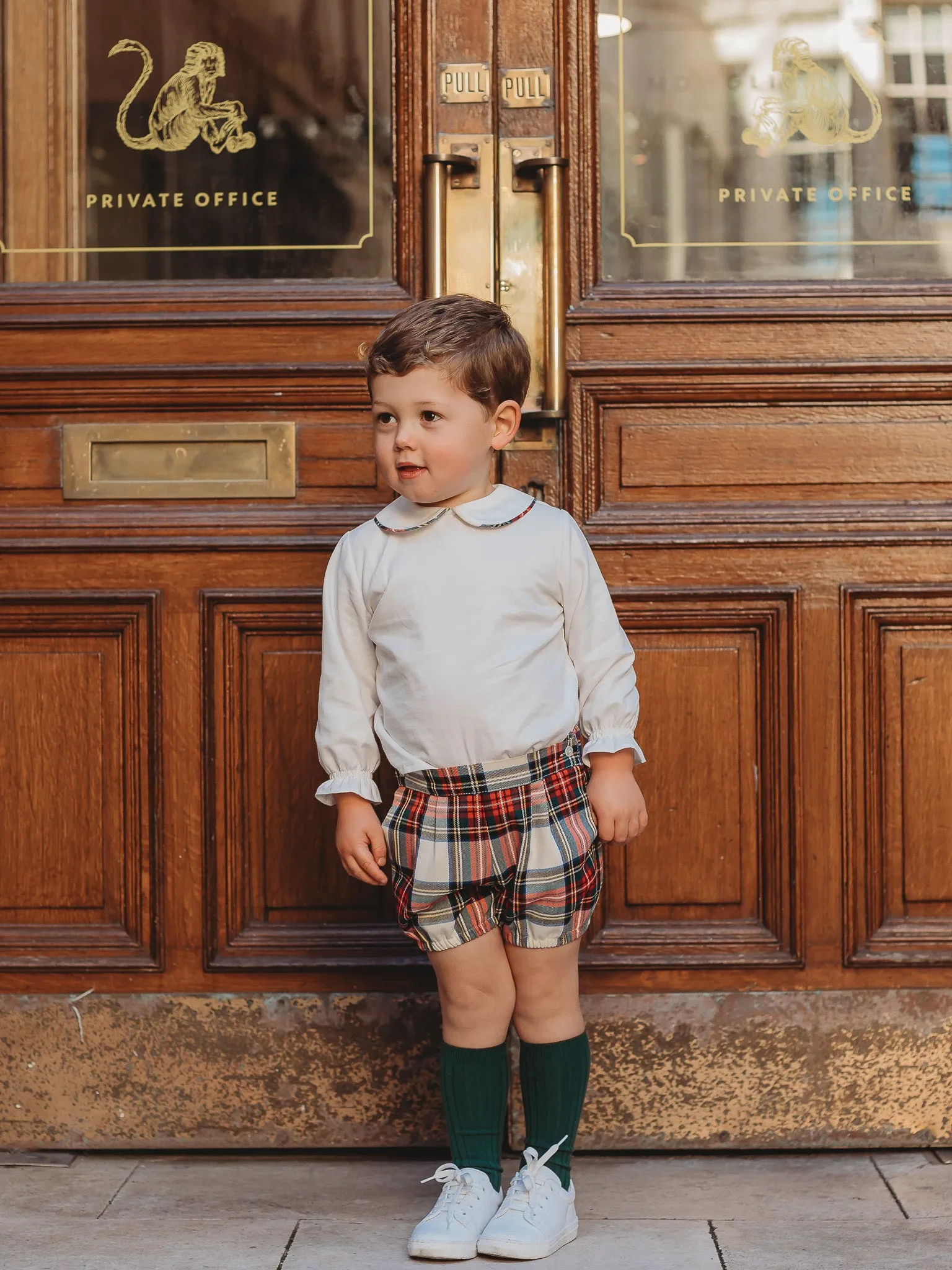 'Noelle' tartan jam pant & shirt set (shorts 3 )