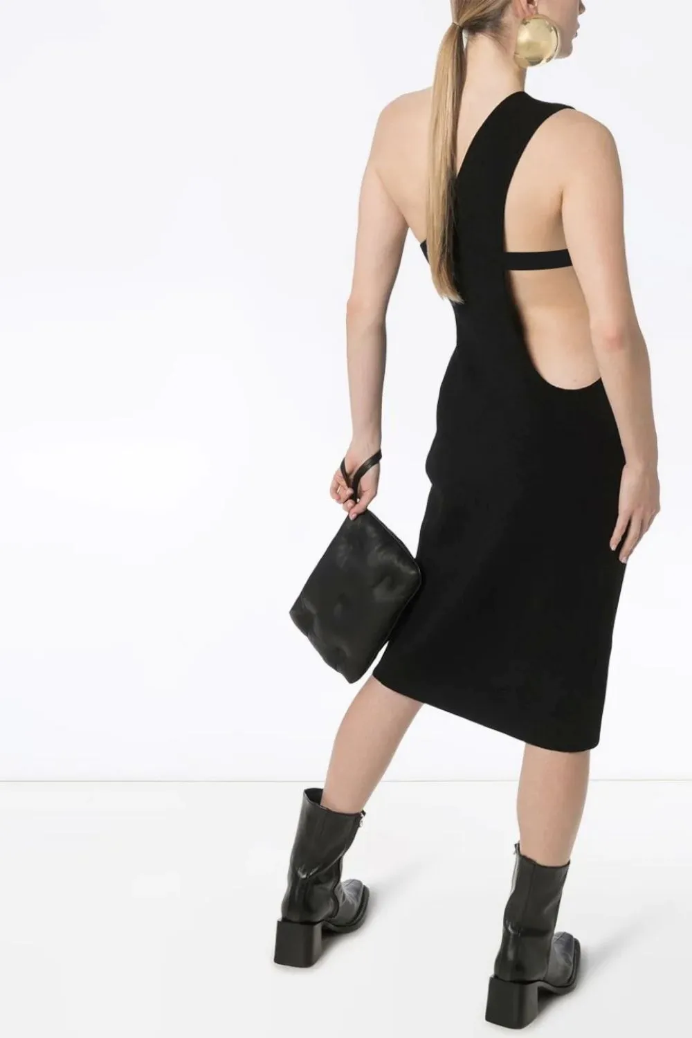 Not Your Bae Black One Shoulder Dress