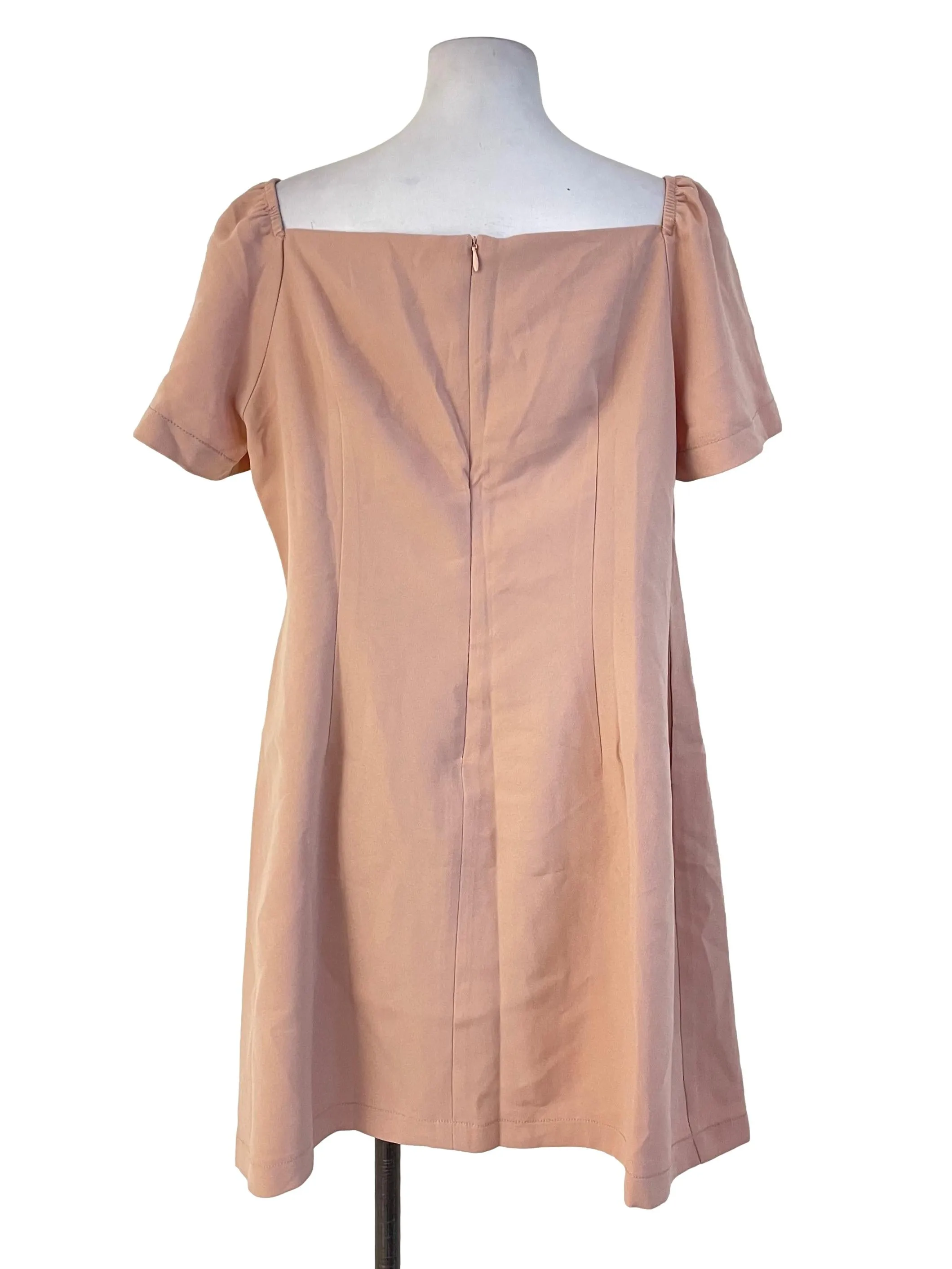 Nude Beige A-Line Dress