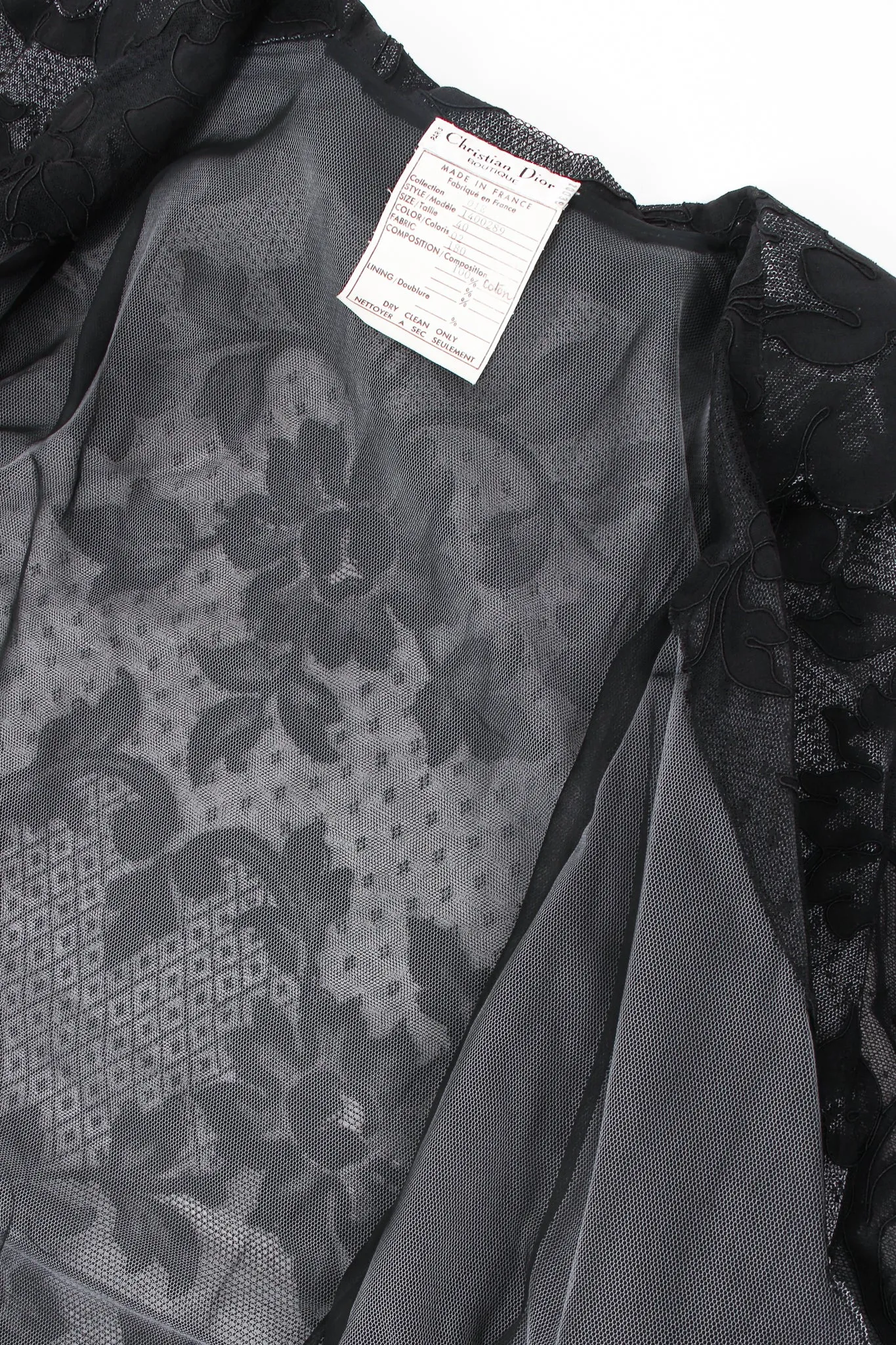 Numbered Lace Balloon Sleeve Blouse Jacket