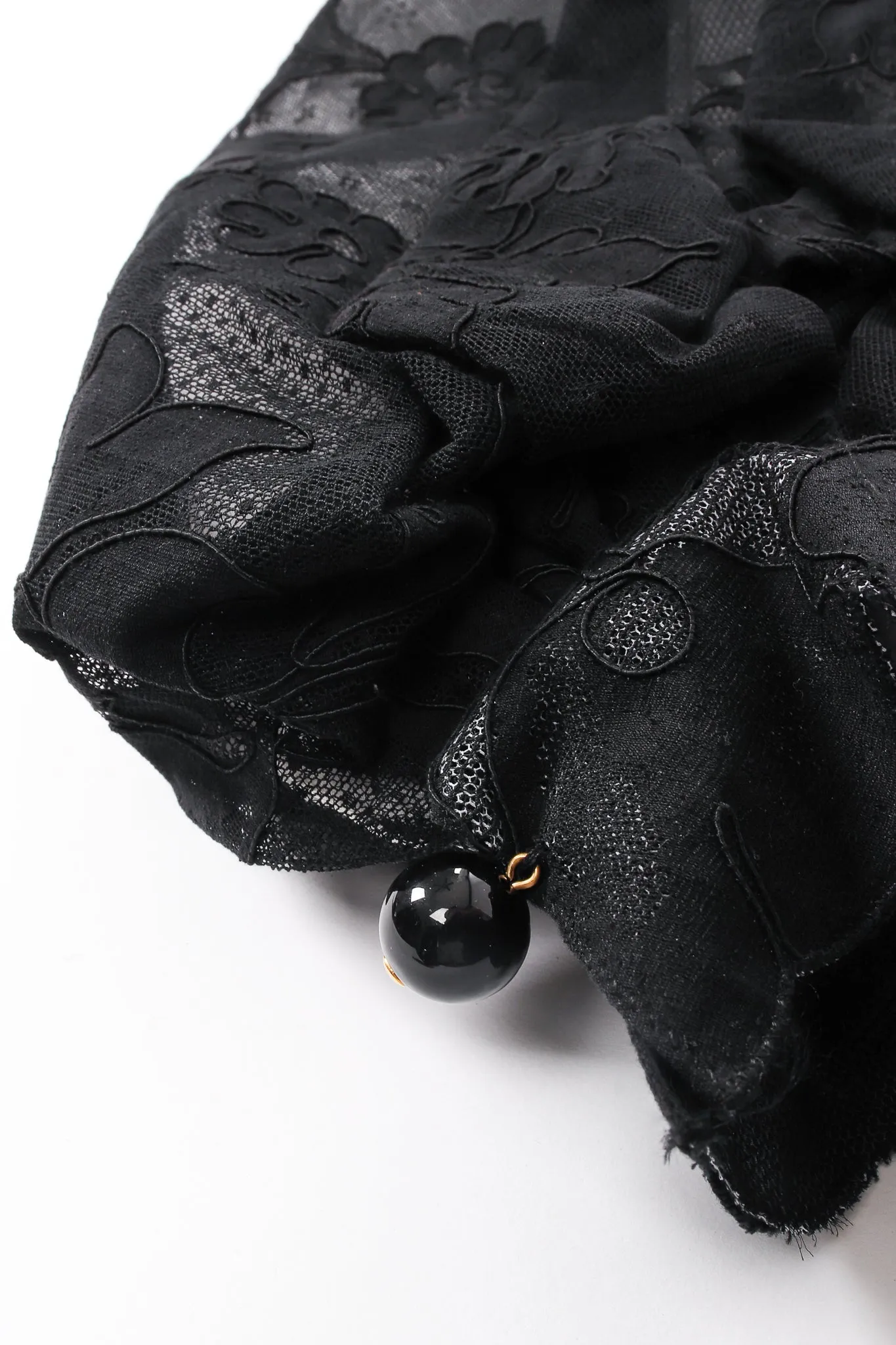 Numbered Lace Balloon Sleeve Blouse Jacket