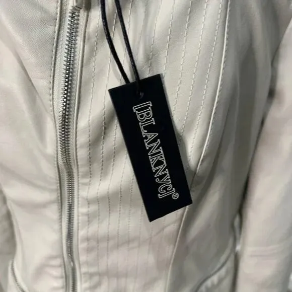 NWT -  BLANK NYC FAUX LEATHER Jacket in Vanilla Latte Size: XS