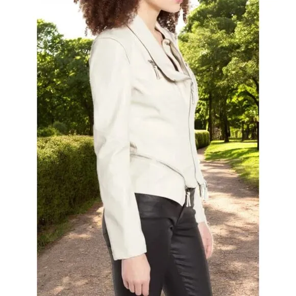 NWT -  BLANK NYC FAUX LEATHER Jacket in Vanilla Latte Size: XS