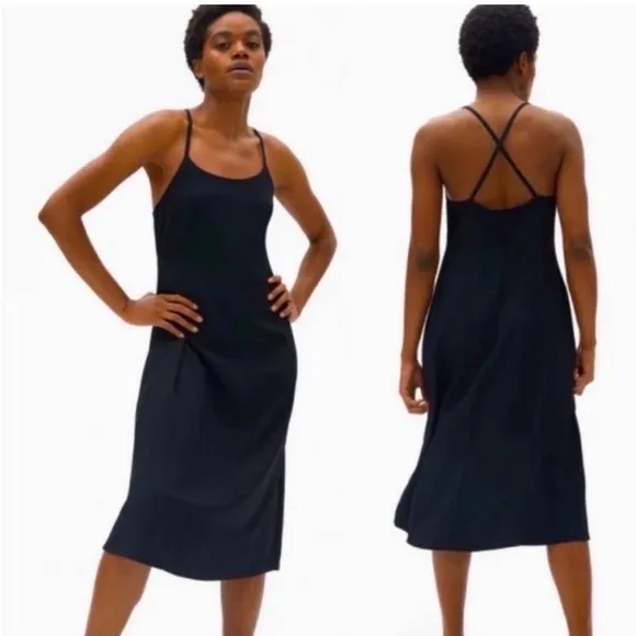 NWT! Everlane “The Timeless Shift Dress” Japanese Go-Weave Crisscross Back XS/2