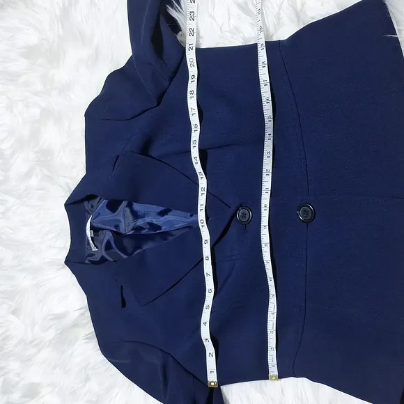 NWT Kasper 14P dark blue slimming tailored jacket/ suit coat