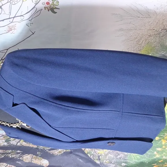NWT Kasper 14P dark blue slimming tailored jacket/ suit coat