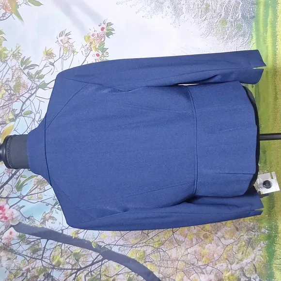 NWT Kasper 14P dark blue slimming tailored jacket/ suit coat