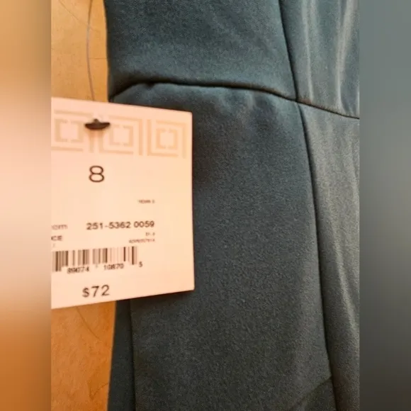 NWT Liz Claiborne Bluish Green Shift Short Sleeve Dress-Size 8