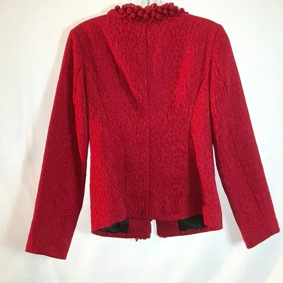 NWT Size Small Chico's Ruffle Berry Crinkle Jacket