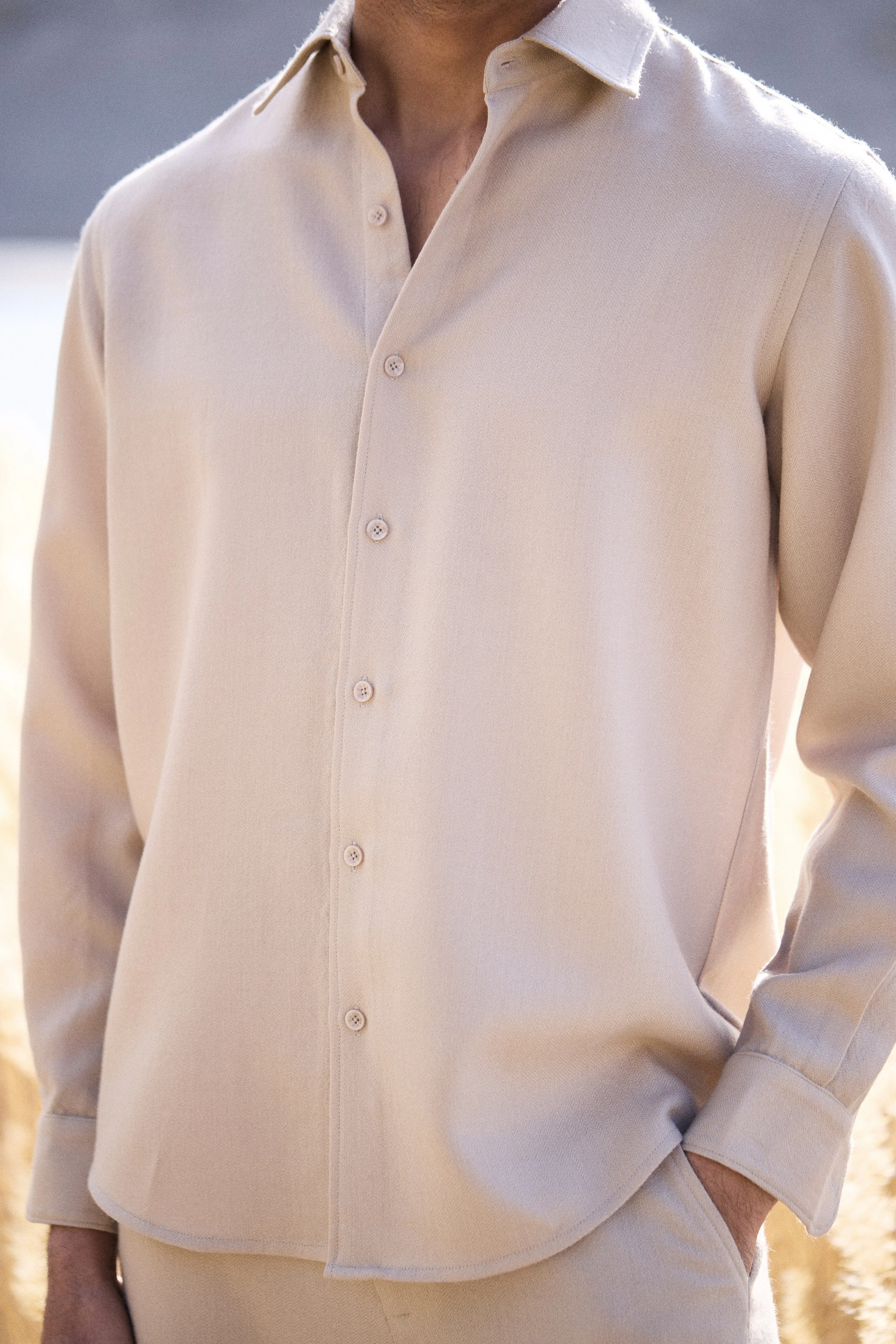 Nyoma Woollen Shirt- MAN (Natural)
