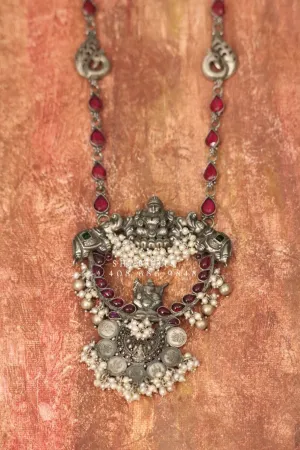 Oxidized silver pendent Silver jewelry Indian simple nakshi work ,oxidized ,Indian party wear jewelry,Indian Jewelry-NIHIRA-SHABURIS