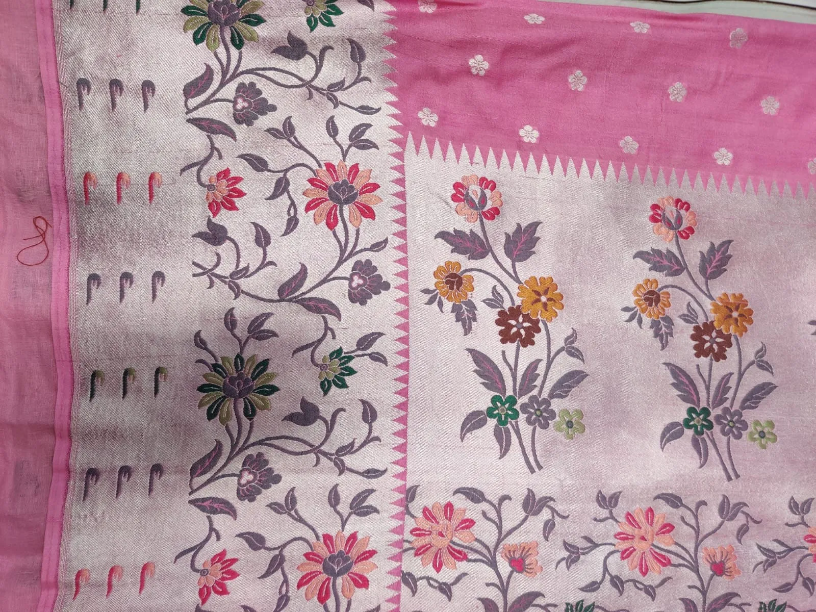 Paithani saree pink saree silk saree blouse wedding saree bridal saree ready to wear saree blouse pure silk saree ethnic wear