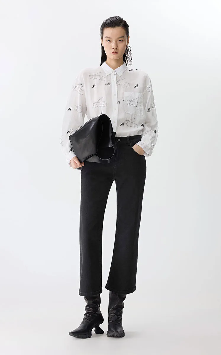 Pants / JNBY Turkish Imported Flared Denim Pants