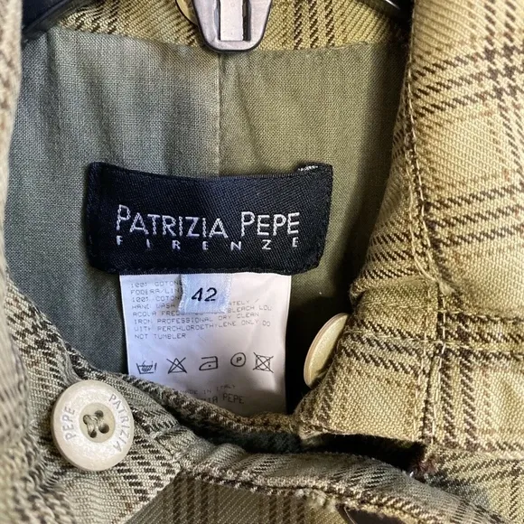 Patrizia Pepe Plaid Blazer Jacket Double Breasted