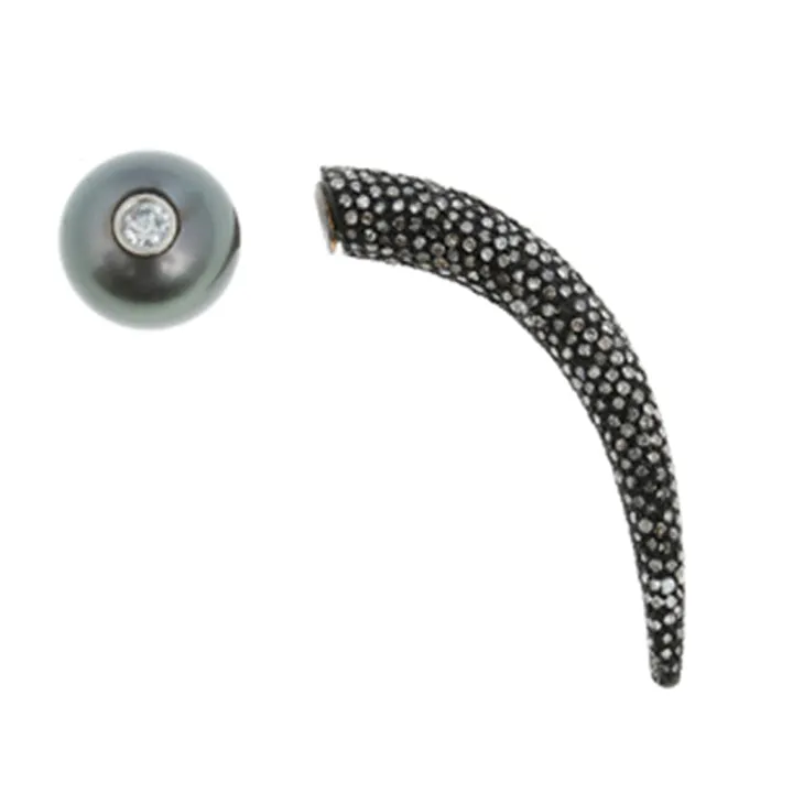 Pearl Horn Earring