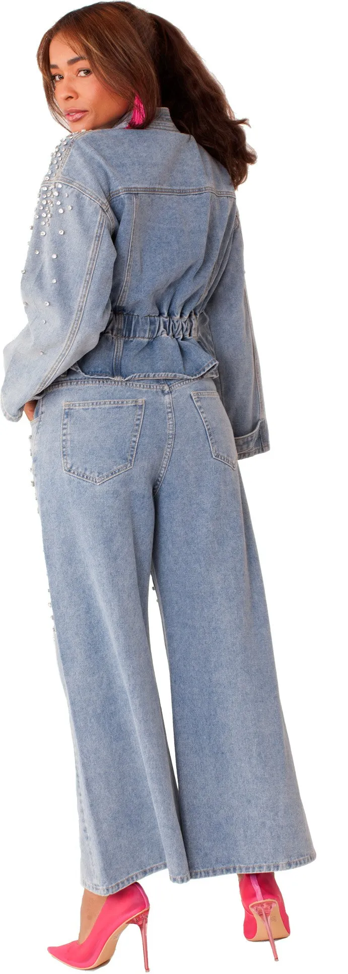 Pearl Rain Wide-Leg Jeans - 82327