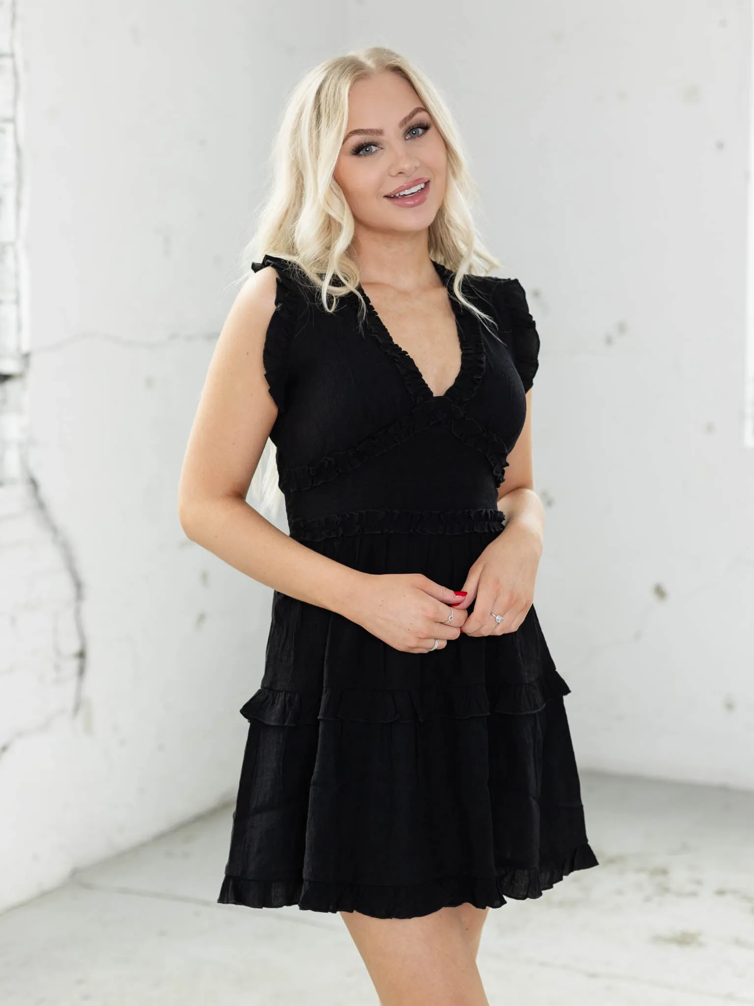 PINCH Sleeveless Ruffle Mini Dress
