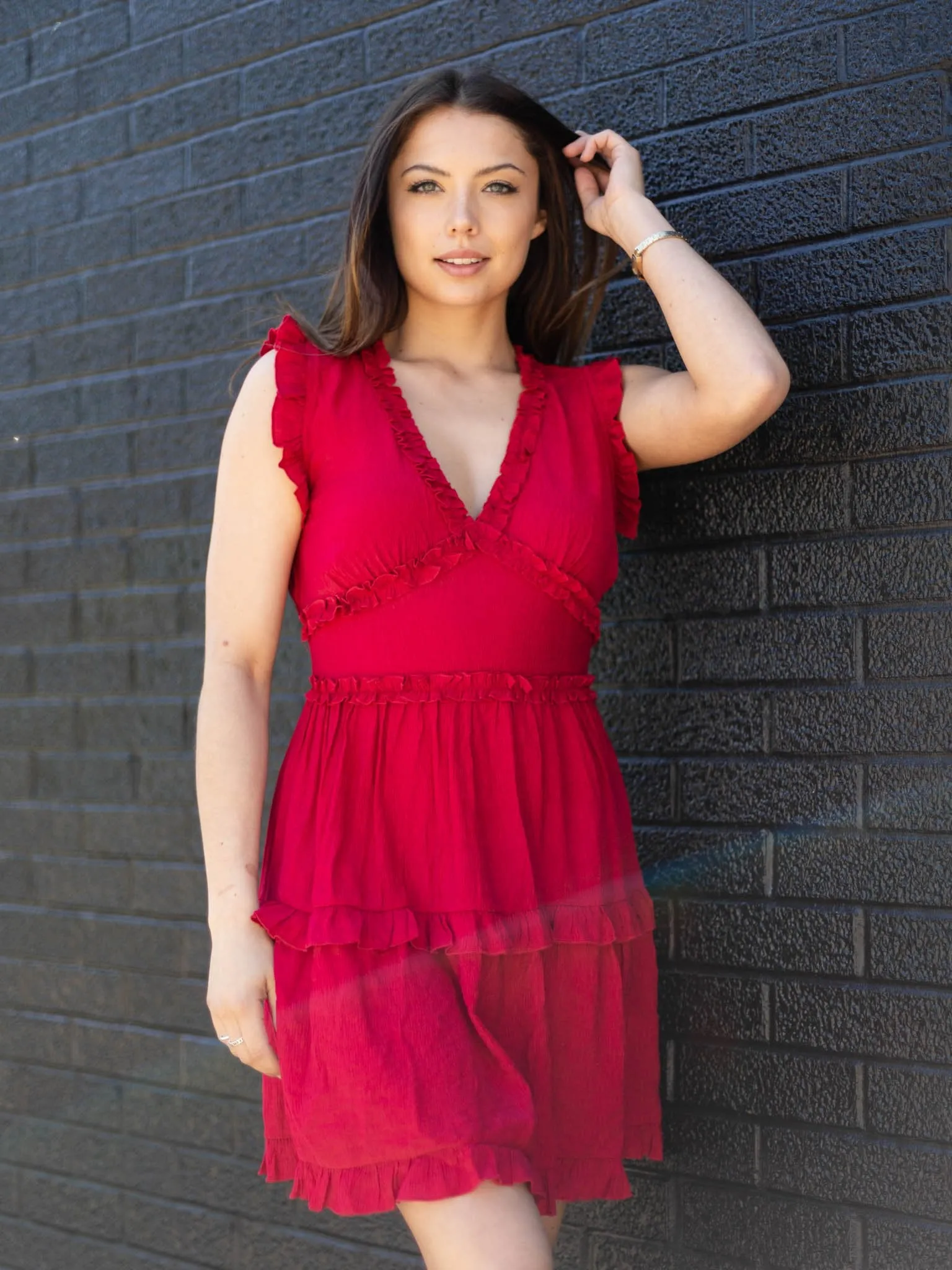 PINCH Sleeveless Ruffle Mini Dress