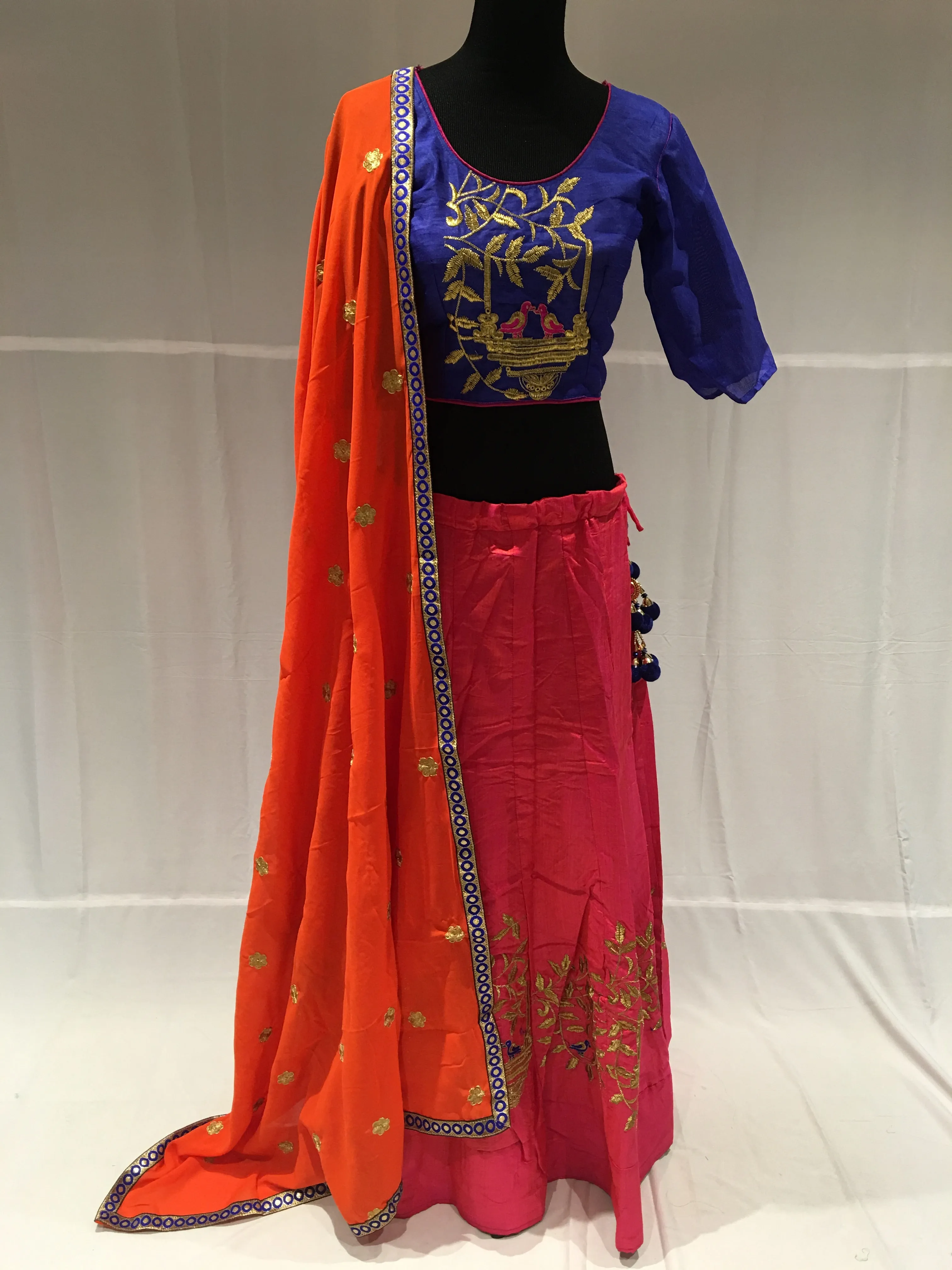 Pink & Blue chaniya choli