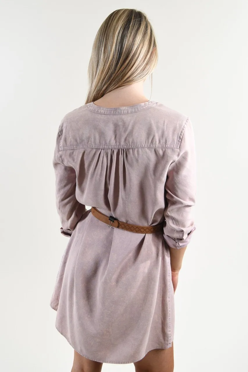 Pink Denim Dress