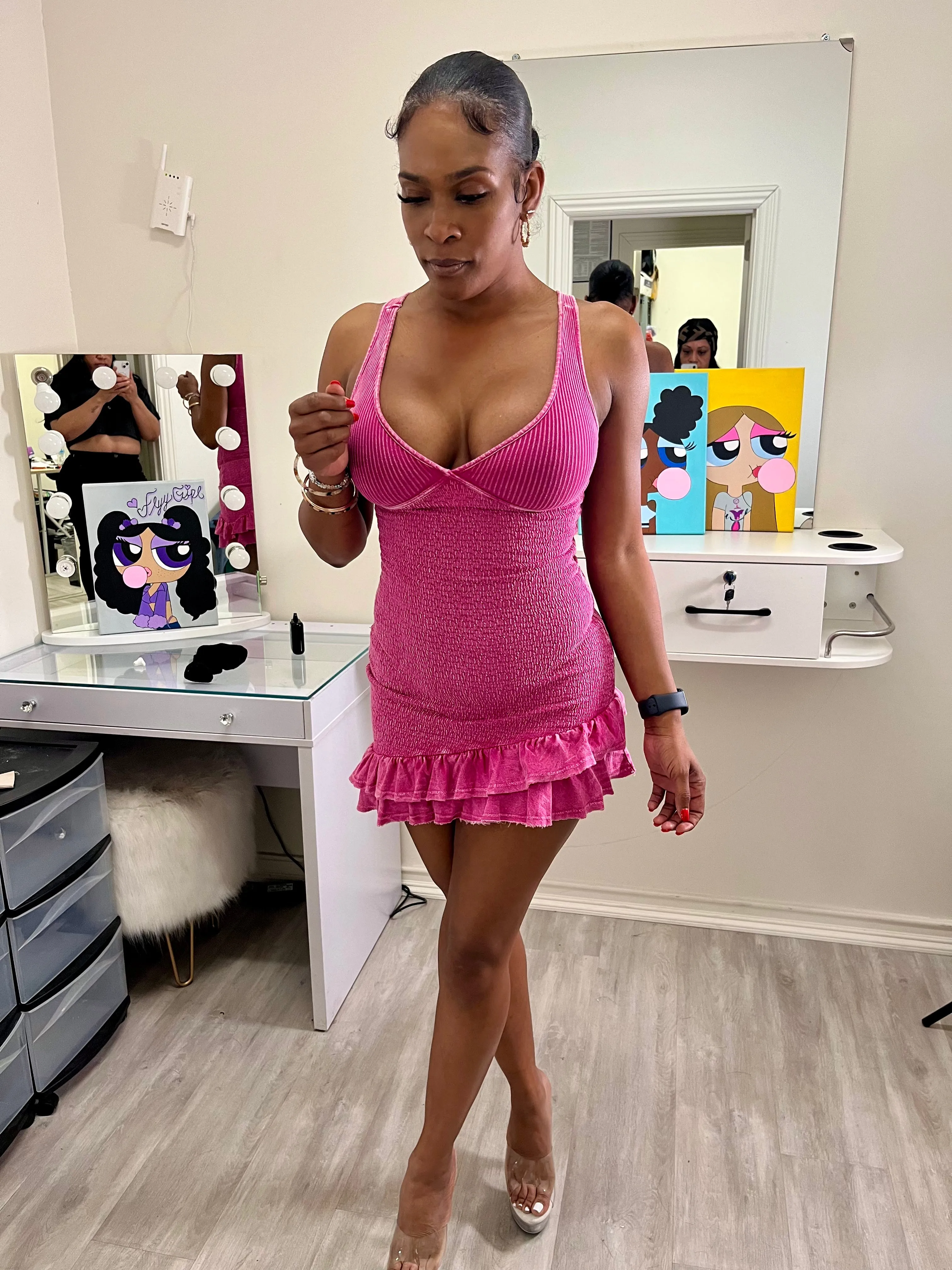 “Pink Perfection” Mini Dress