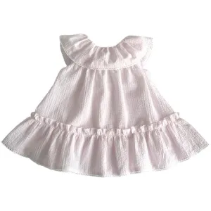 Pink Seersucker Striped Dress