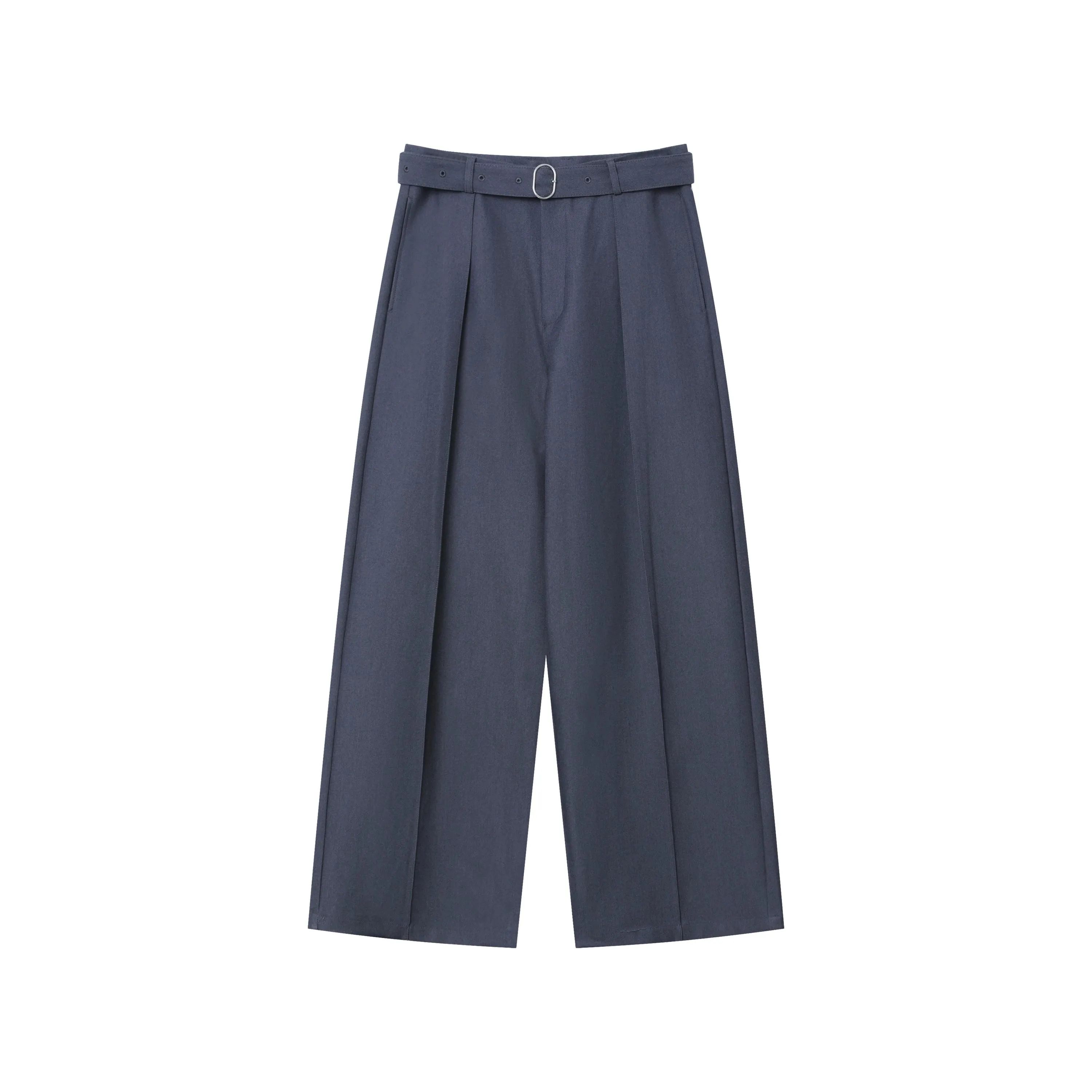Pleated Chiffon Wide-Leg Pants