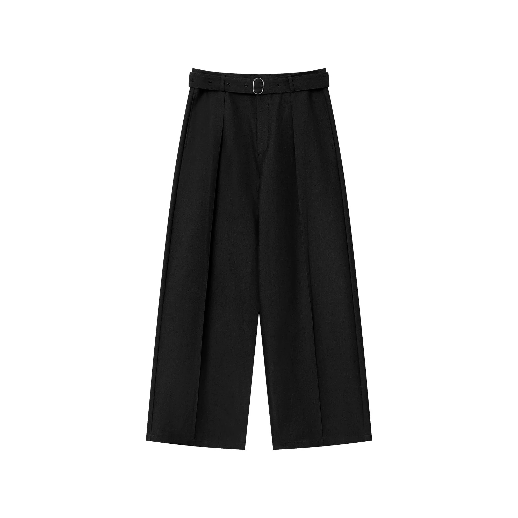 Pleated Chiffon Wide-Leg Pants