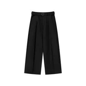 Pleated Chiffon Wide-Leg Pants